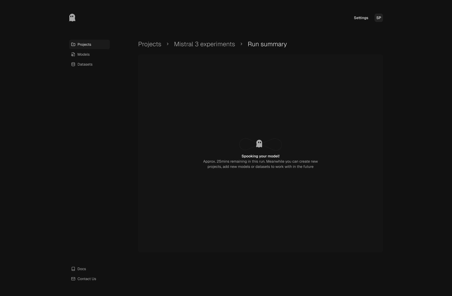 Poltergeist loading state while test scenarios are running